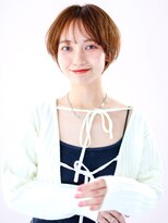 ヘアサロン ガリカ 表参道(hair salon Gallica)&nbsp;無造作カールに薄めバングのナチュラルショートボブ