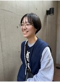 丸みショート×ワンカールパーマ