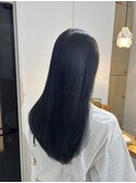 艶髪ブルーブラックカラー髪質改善トリートメント