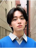 艶センターパートニュアンスパーマダークアッシュ韓国マッシュ