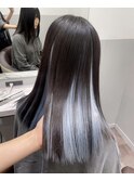 ケアブリーチを使用したデザインカラー スタイリスト阿部ちあき