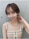 顔周りレイヤー小顔丸みショート/黒髪地毛風カラー/池袋