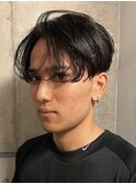 メンズカットマッシュセンターパートニュアンスパーマ熊本下通