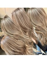 ブレンド 渋谷(BLend)&nbsp;前髪ハイライトカラーこなれミディイメチェンウェーブパーマ