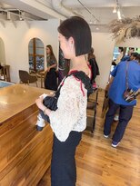 シロ(siro)&nbsp;切りっぱなしボブ×オレンジbrown