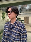セットが楽になるニュアンス毛流れパーマ