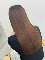 モモ(momo) レイヤーワンカール_エアリーロングピンクブラウン