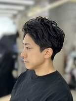 ロンドホットリップ 立川(Lond hot lip)&nbsp;men'sフェザーパーマブルーブラックメンズブリーチなし立川