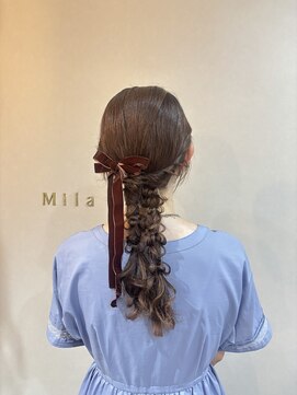 ミラ(Mila) 結婚式★ツイン編み下ろし！大人っぽいスタイル★