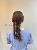 結婚式★ツイン編み下ろし!大人っぽいスタイル★