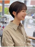 大人シンプル丸みショート