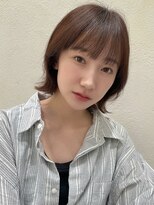 ステアケース 武蔵小杉店(stair:case)&nbsp;外ハネボブ大人ガーリー切りっぱなしボブオリーブグレージュ