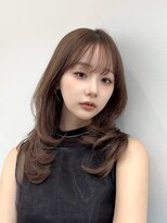 ブロウ ネックス ザ サロン 表参道(VLOW nex the salon)&nbsp;ミディアムレイヤー/チョコレートカラー/透明感カラー