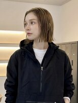 グルス(GruS)&nbsp;#切りっぱなしボブ #アッシュブラウン #あごライン