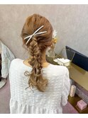 ブリーチなしカラー/ヘアアレンジ/ヘアセット/福岡/10代20代30代