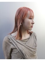 オーオシカシカスペース(OOO YY Space)&nbsp;さりげないオレンジのルーツカラー/ケアブリーチ/デザインカラー