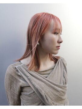 オーオシカシカスペース(OOO YY Space) さりげないオレンジのルーツカラー/ケアブリーチ/デザインカラー