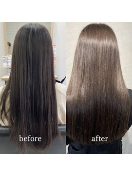 エルプラスヘアー 平尾店(L+hair) 20代30代40代髪質改善トリートメント艶感ストレート透明感ロング