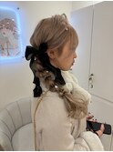 ブリーチなしカラー/ヘアアレンジ/ヘアセット/福岡/10代20代30代