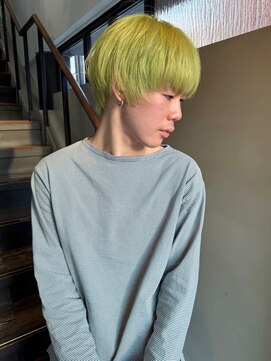 ヘアー アイス ルーチェ(HAIR ICI LUCE) ライムグリーン/黄緑/ハイトーン/夏カラー/堀場
