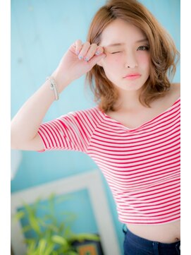 ミック ヘアアンドビューティー 大山店(miq  Hair&Beauty) くびれシルエットで色っぽく♪ふわカールミディ