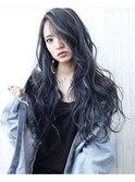 韓国ヘア×大人ロング×ハイライトブルーグレージュ20代30代40代