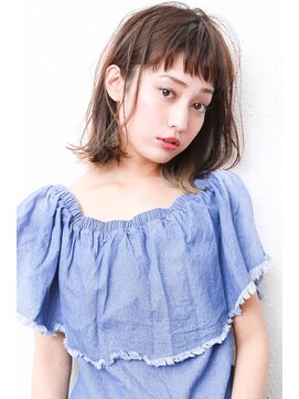 モニカ 西宮北口(Monica) 大人かわいい伸ばしかけグレージュナチュラルボブ