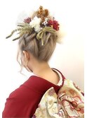 成人式 卒業式 振袖 袴ヘアセット/アレンジ/編み込み/暗髪/綾瀬s