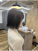 『切りっぱなしボブ×オリーブグレージュ』【TELA HAIR 南流山】