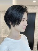 ショートヘア/ボブ/可愛い丸み/簡単スタイリング/20代30代