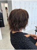 直毛さんにクセ毛風パーマ