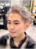 メンズパーマ/スパイキーショート/ツイスト/ハイトーン/谷町