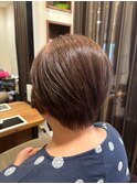 美シルエットひし形小顔ショート☆ショコラブラウン30代40代50代