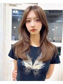 大人可愛い大人美人くすみカラーアッシュグレーベージュ