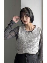 シーム 天神大名店(SEAM)&nbsp;顔まわりレイヤーボブ×ブロックカラー