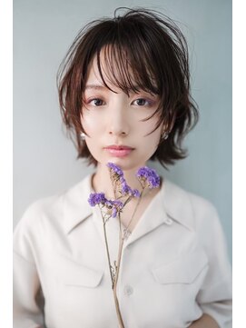 ギークス(GEEKS) 【GEEKS渋谷】ブリーチなし/ピンクブラウン/ボブウルフ/春カラー