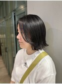 ショート/ミディアム/切りっぱなしボブ/ストレート/20代/30代