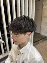 カイノオム 梅田(KAINO HOMME) 波巻き パーマ マッシュ ツーブロック