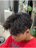 熊本メンズヘア　ツイスパ　アップバング