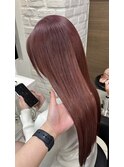 【ブリーチ履歴で透明感】暖色ならワンカラーで透明感と高発色を