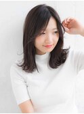 黒髪　外はねナチュラルスタイル