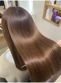 杉嶋梨紗　トリートメント　つや髪　髪質改善　シナモンベージュ