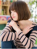 大人かわいいインナーカラー前下がりミニボブc5戸頭20代30代40代