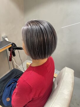 ブルー(BLUE.) コントラストハイライト♪シルバー