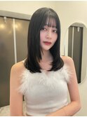 博多/福岡/韓国ヘア/前髪顔周りカット/レイヤー/透明感カラー