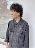 ツイストスパイラルパーマ束感ショートマッシュウルフツイスパ
