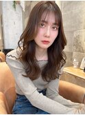 レイヤーカット　髪質改善　ブリーチなしダブルカラー　韓国風