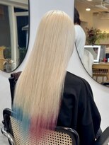 ドットハリス(.Hallis)&nbsp;裾カラー/ホワイトブロンド/デザインカラー/髪質改善