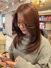 フリックヘアサロン 梅田茶屋町2号店(FLICK HAIR SALON) 韓国人風レイヤースタイル