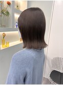 ショコラブラウンカラー/外はねボブ